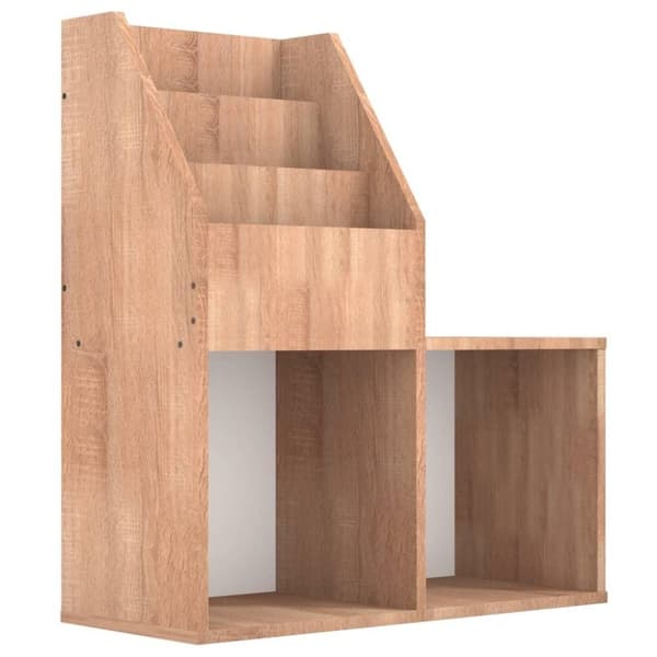 vidaXL Tidningsställ för barn sonoma-ek 71x30x78,5 cm spånskiva