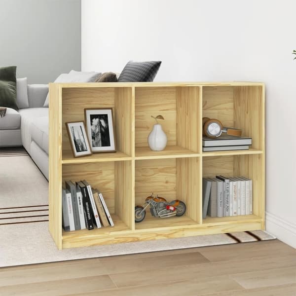 vidaXL Bokhylle 104x33x76 cm heltre furu