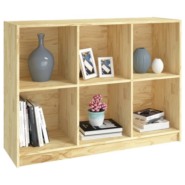 vidaXL Bokhylle 104x33x76 cm heltre furu