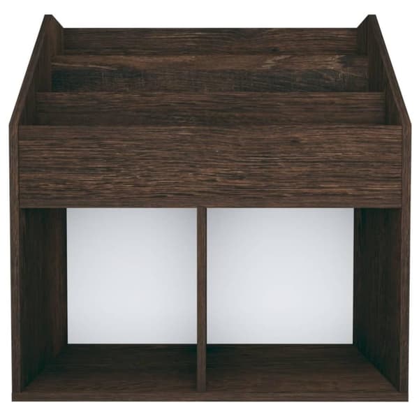 vidaXL magasinholder til børn 71x30x78,5 cm spånplade røget eg