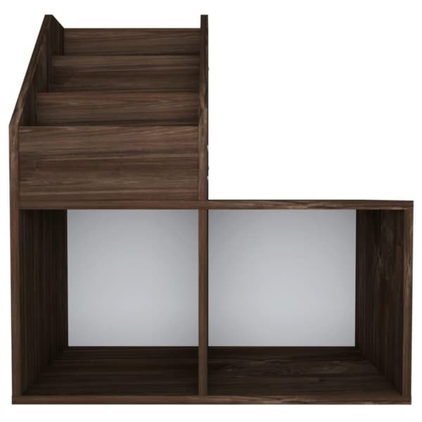 vidaXL Tidningsställ för barn rökig ek 71x30x78,5 cm spånskiva