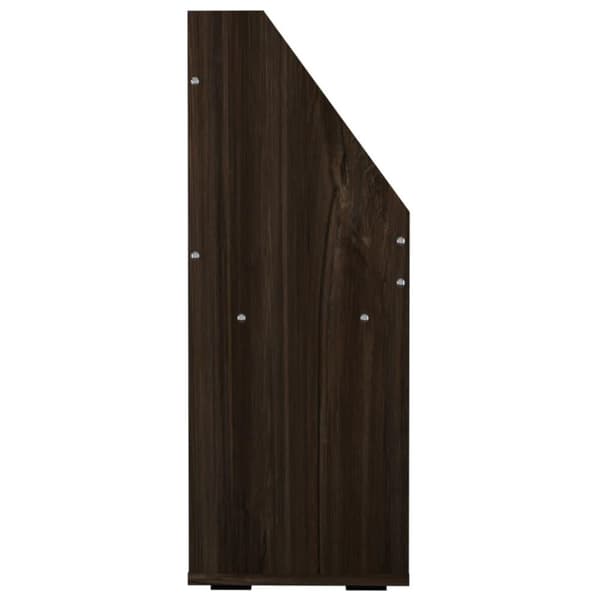 vidaXL Tidningsställ för barn rökig ek 71x30x78,5 cm spånskiva