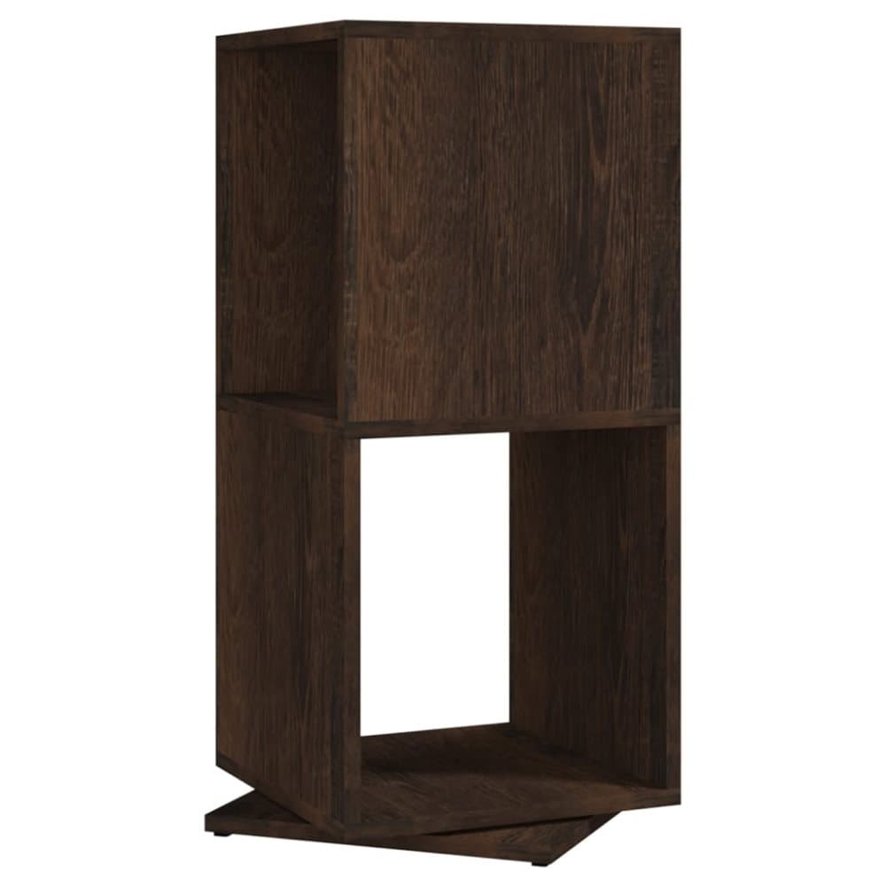 vidaXL Roterande hylla rökfärgad ek 34,5x34,5x147,5 cm spånskiva