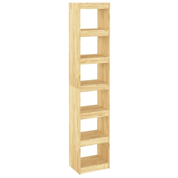 vidaXL Bokhylla/rumsavdelare 40x30x199 cm massiv furu