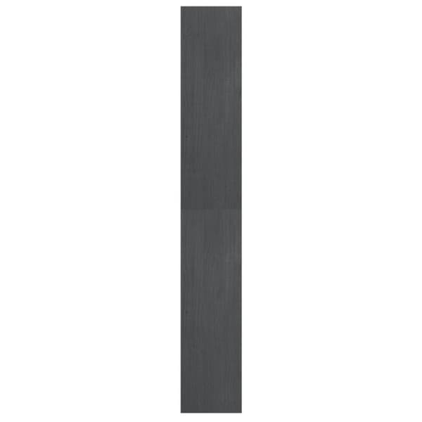 vidaXL bogreol/rumdeler 40x30x199 cm massivt fyrretræ grå