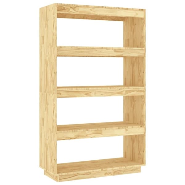vidaXL bogreol/rumdeler 80x35x135 cm massivt fyrretræ