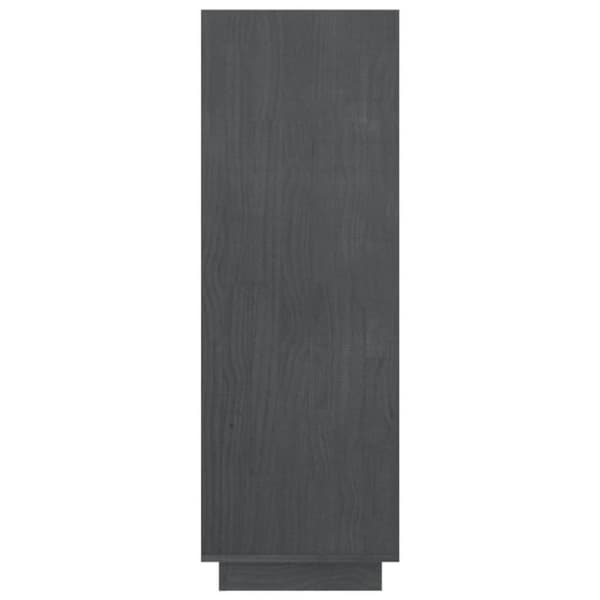 vidaXL bogreol/rumdeler 80x35x103 cm massivt fyrretræ grå