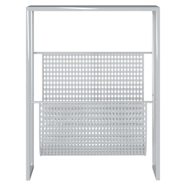 vidaXL Lehtiteline hopea 35x15x45 cm teräs