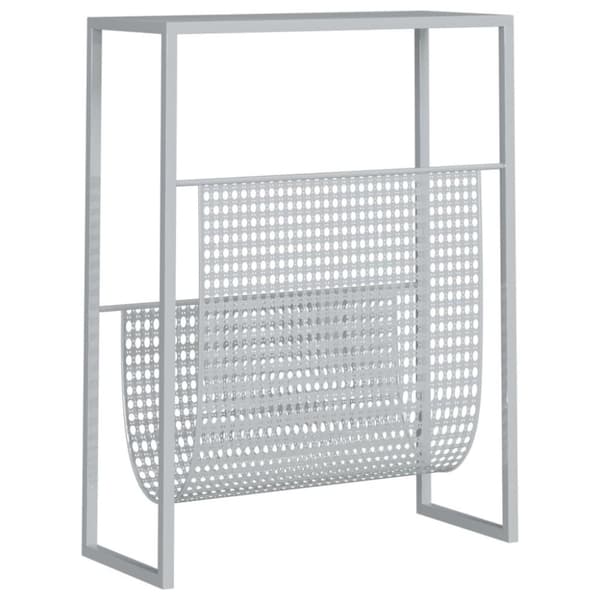 vidaXL Lehtiteline hopea 35x15x45 cm teräs