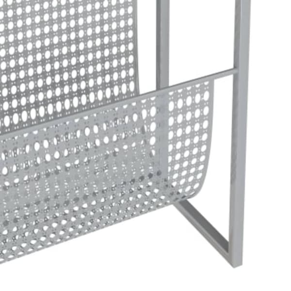 vidaXL Lehtiteline hopea 35x15x45 cm teräs