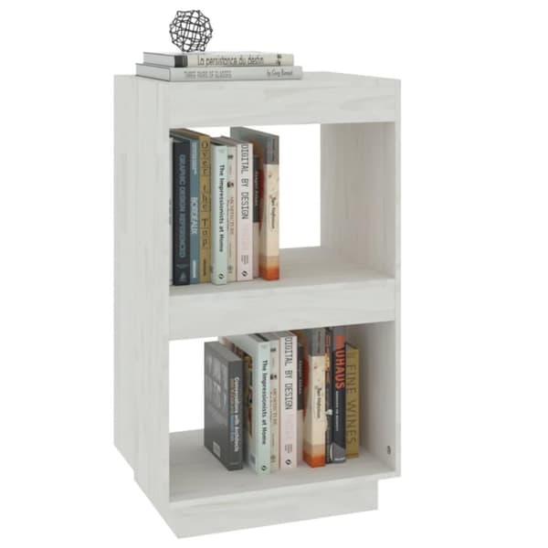 vidaXL bogreol 40x35x71 cm massivt fyrretræ hvid