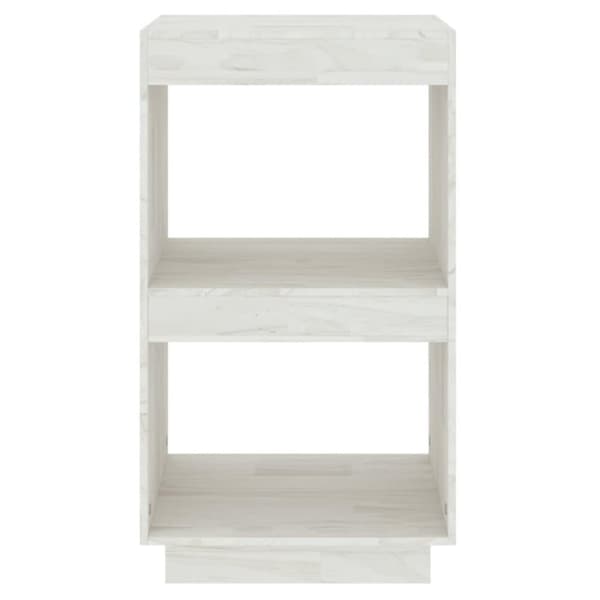 vidaXL bogreol 40x35x71 cm massivt fyrretræ hvid