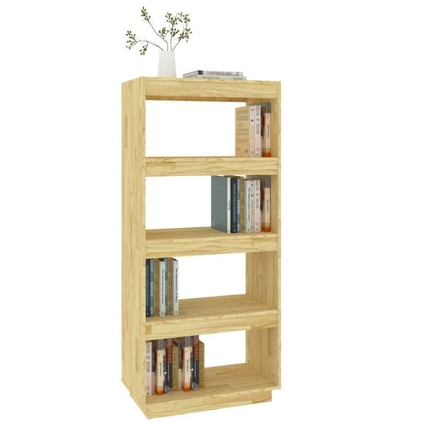 vidaXL bogreol/rumdeler 60x35x135 cm massivt fyrretræ