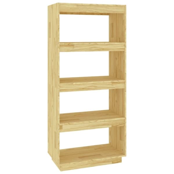 vidaXL bogreol/rumdeler 60x35x135 cm massivt fyrretræ