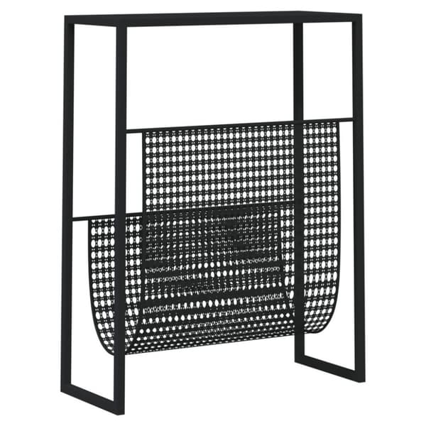 vidaXL Magasinhylle svart 35x15x45 cm stål