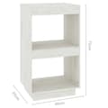 Miniatyrbild 8 av 11: vidaXL Bokhylla vit 40x35x71 cm massiv furu