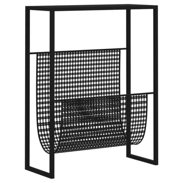 vidaXL magasinholder 35x15x45 cm stål sort