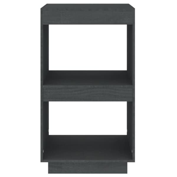 vidaXL bogreol 40x35x71 cm massivt fyrretræ grå