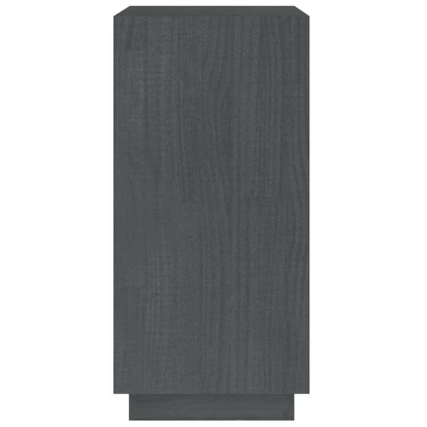 vidaXL bogreol 40x35x71 cm massivt fyrretræ grå