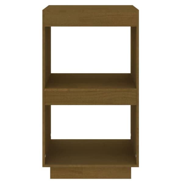 vidaXL bogreol 40x35x71 cm massivt fyrretræ gyldenbrun