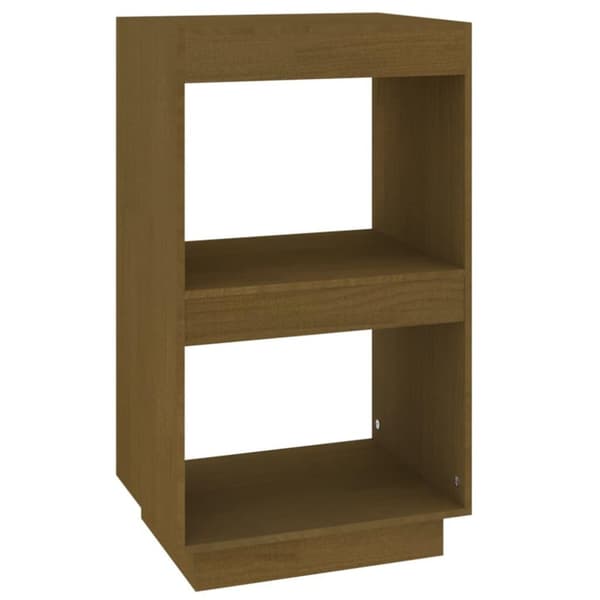 vidaXL bogreol 40x35x71 cm massivt fyrretræ gyldenbrun