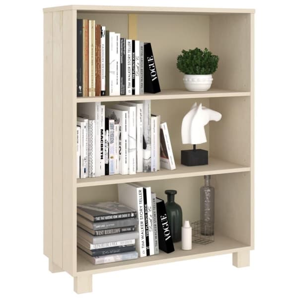 vidaXL bogskab HAMAR 85x35x112 cm massivt fyrretræ honningbrun