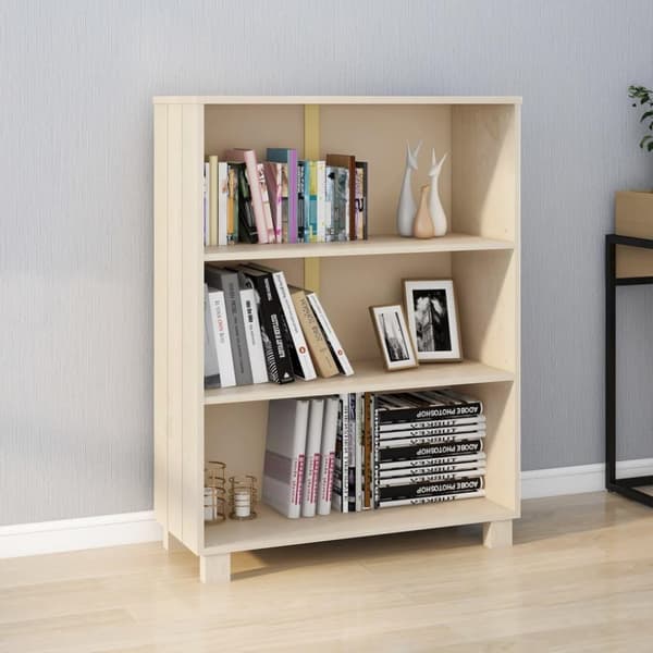 vidaXL bogskab HAMAR 85x35x112 cm massivt fyrretræ honningbrun