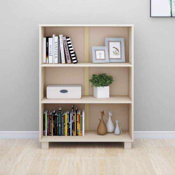 vidaXL bogskab HAMAR 85x35x112 cm massivt fyrretræ honningbrun