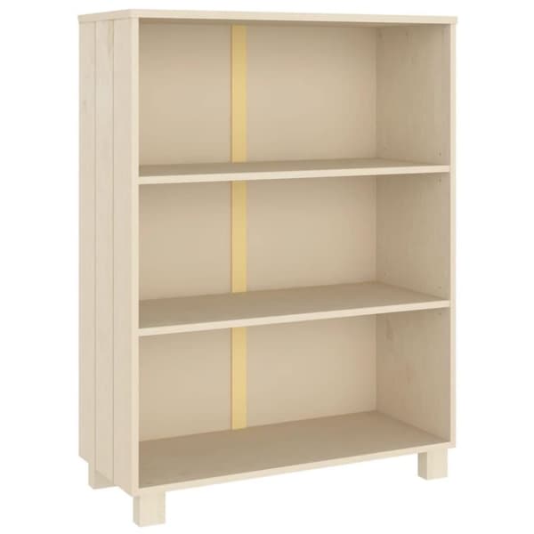 vidaXL bogskab HAMAR 85x35x112 cm massivt fyrretræ honningbrun