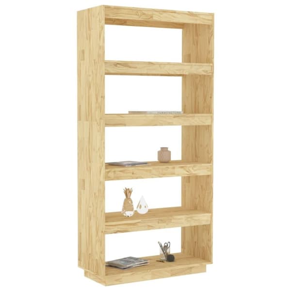 vidaXL bogreol/rumdeler 80x35x167 cm massivt fyrretræ