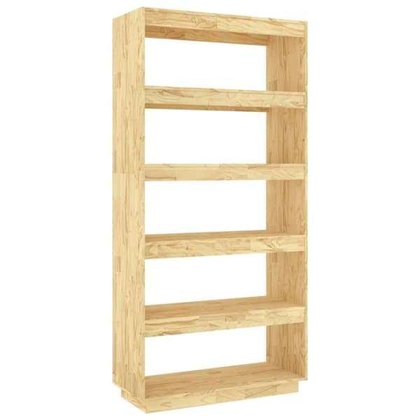 vidaXL bogreol/rumdeler 80x35x167 cm massivt fyrretræ