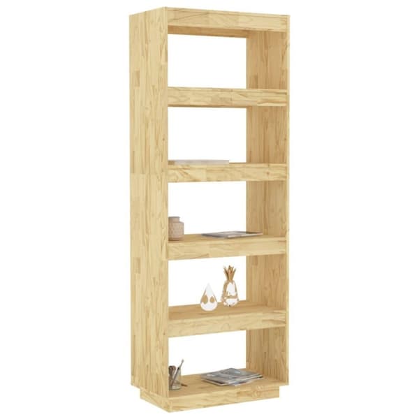 vidaXL bogreol/rumdeler 60x35x167 cm massivt fyrretræ
