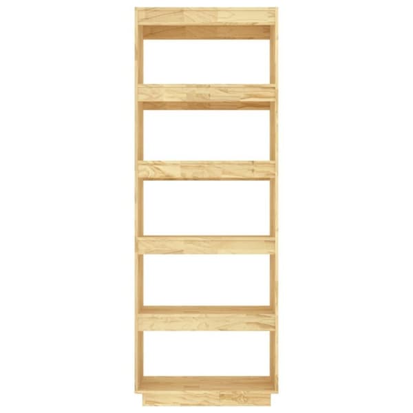 vidaXL bogreol/rumdeler 60x35x167 cm massivt fyrretræ