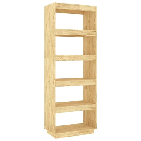 vidaXL bogreol/rumdeler 60x35x167 cm massivt fyrretræ