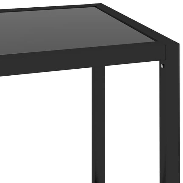 vidaXL reol 100x36x90 cm hærdet glas transparent og sort