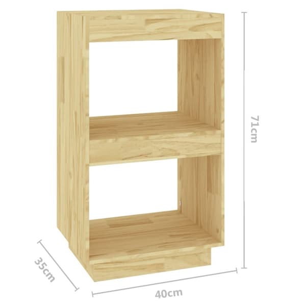 vidaXL Bokhylla 40x35x71 cm massiv furu