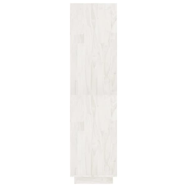 vidaXL Bokhylla/rumsavdelare vit 80x35x135 cm massiv furu