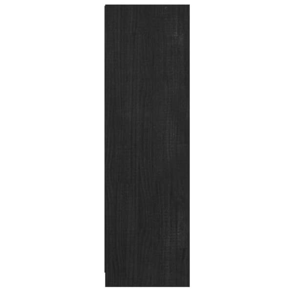 vidaXL bogreol/rumdeler 36x33x110 cm massivt fyrretræ sort