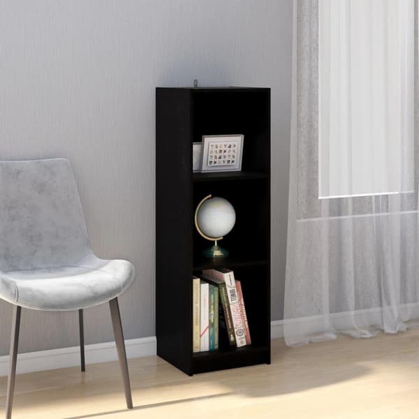 vidaXL bogreol/rumdeler 36x33x110 cm massivt fyrretræ sort