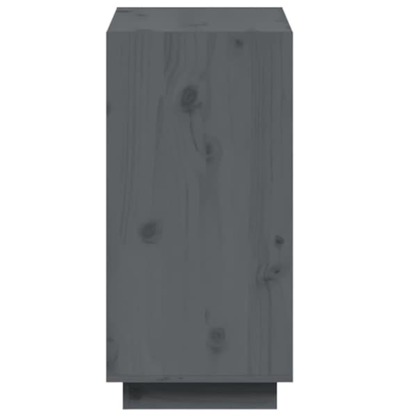 vidaXL bogreol 60x35x71 cm massivt fyrretræ grå