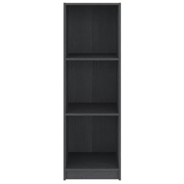 vidaXL bogreol/rumdeler 36x33x110 cm massivt fyrretræ grå