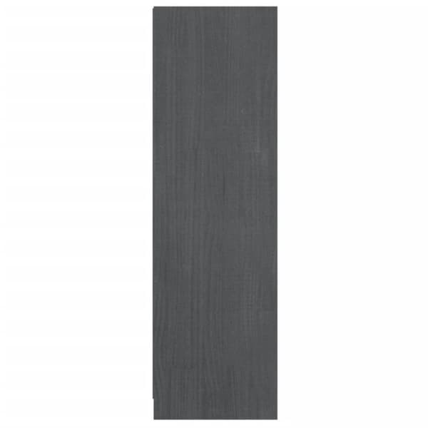 vidaXL bogreol/rumdeler 36x33x110 cm massivt fyrretræ grå