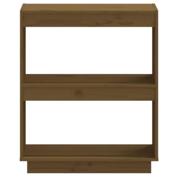 vidaXL bogreol 60x35x71 cm massivt fyrretræ gyldenbrun