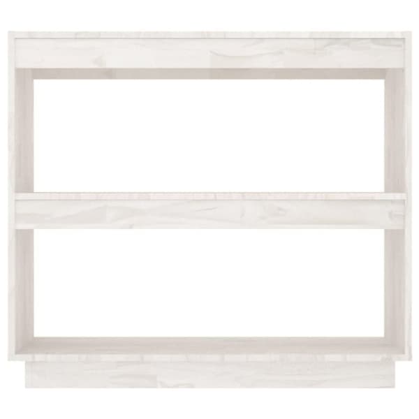 vidaXL bogreol 80x35x71 cm massivt fyrretræ hvid