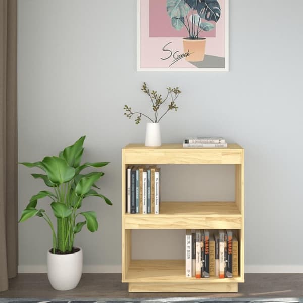 vidaXL Bokhylla 60x35x71 cm massiv furu