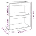Miniatyrbild 7 av 10: vidaXL Bokhylla 60x35x71 cm massiv furu