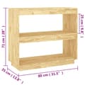 Miniatyrbillede 8 af 9: vidaXL bogreol 80x35x71 cm massivt fyrretræ