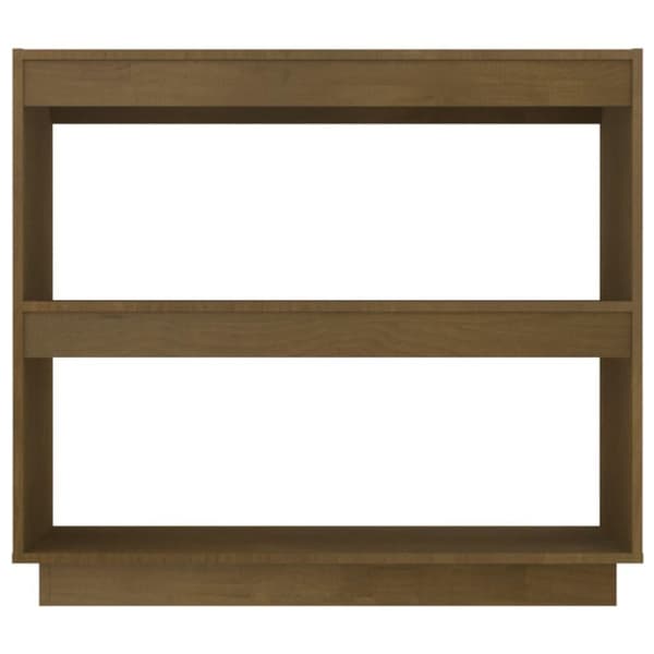 vidaXL bogreol 80x35x71 cm massivt fyrretræ honningbrun
