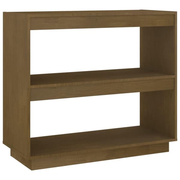 vidaXL bogreol 80x35x71 cm massivt fyrretræ honningbrun