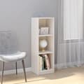 Miniatyrbillede 11 af 11: vidaXL bogreol/rumdeler 36x33x110 cm massivt fyrretræ hvid